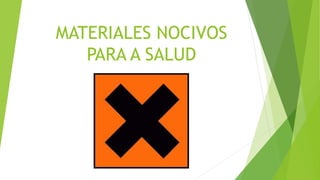 MATERIALES NOCIVOS
PARA A SALUD
 