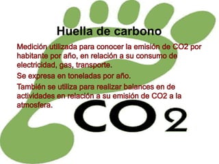 Huella de carbono
 