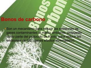 Bonos de carbono
 