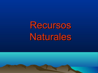 Recursos
Naturales

 