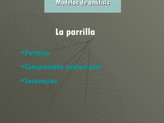 La parrilla Portales Comprensión   audiovisual Secuencias Modelos de análisis 