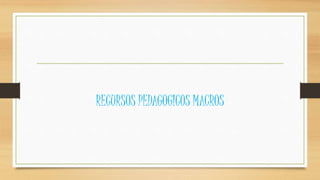 RECURSOS PEDAGOGICOS MACROS
 