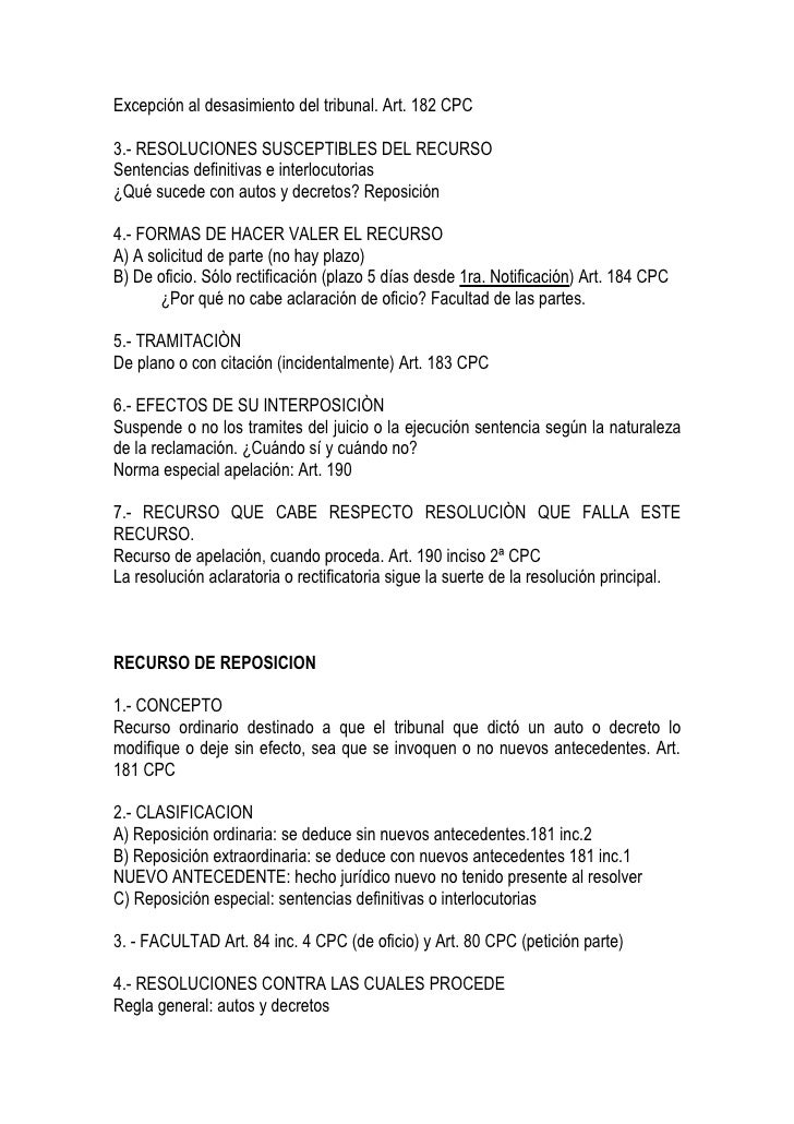 Recursos procesales