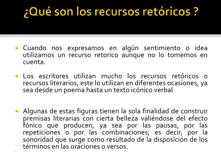 Recursos retoricos