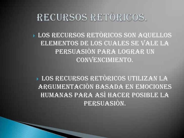 Recursos retoricos