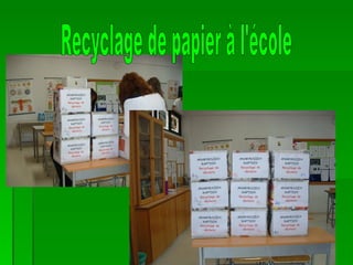 Recyclage de papier à l'école 