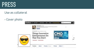 Use as collateral
- Cover photo
 