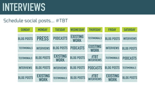 Schedule social posts... #TBT
 