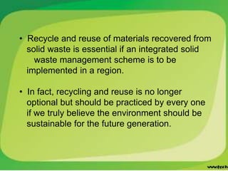 RECYCLE ANR REUSE OF SOLID WASTE.pptx