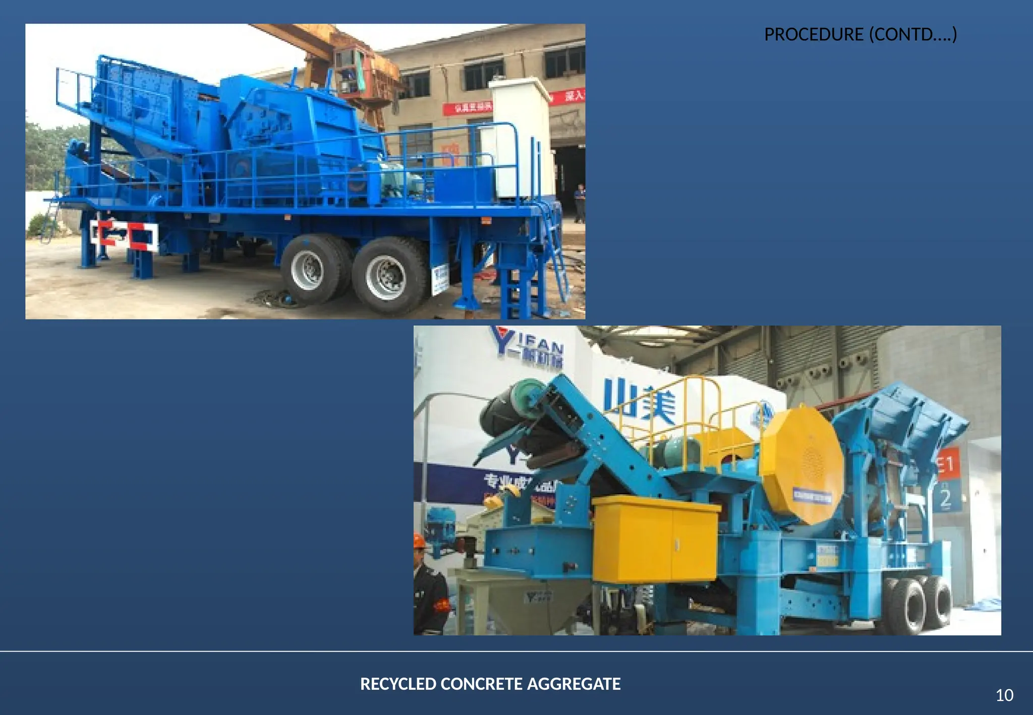 10
RECYCLED CONCRETE AGGREGATE
PROCEDURE (CONTD….)
 