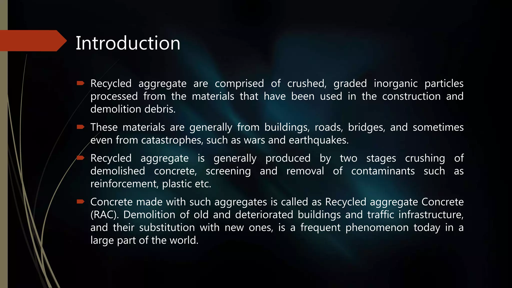 Recycled aggregate concrete | PPTX