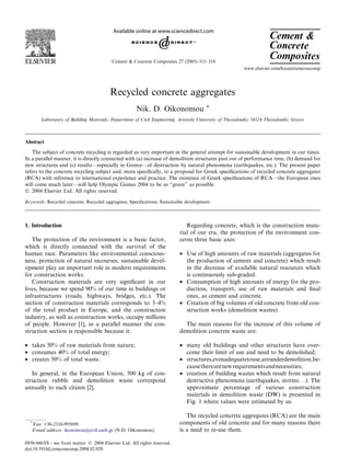 Recycled concrete aggregates | PDF