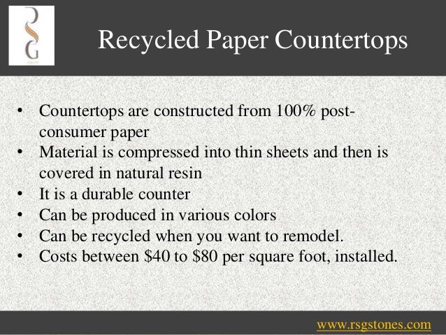 Recycled Countertop Options For Your Home