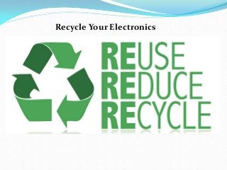 Recycle Your Electronics

 