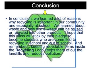 conclusion of recycling