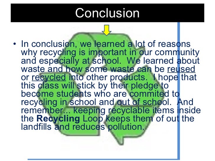 recycling research paper conclusion