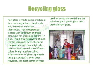 Recycling glass
 