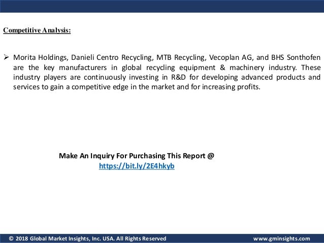 Recycling Equipment u0026 Machinery Market trends research and projectionu2026
