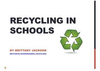 Recycling In Schools