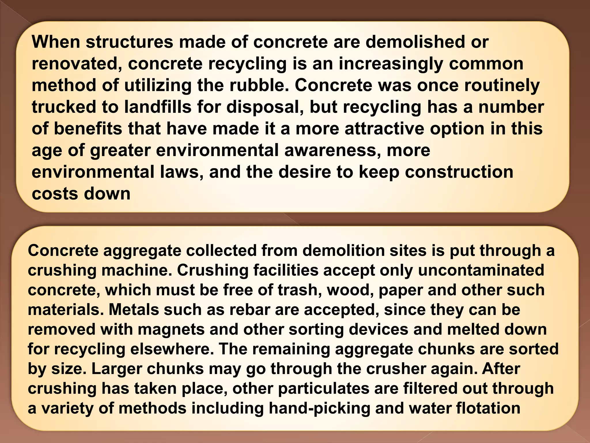 Recycling of construction waste | PPTX