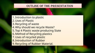 Recycling of PLASTIC & other Waste material.pptx