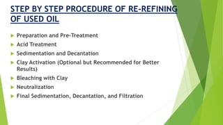 Re- refining of used lubricating oil .pdf
