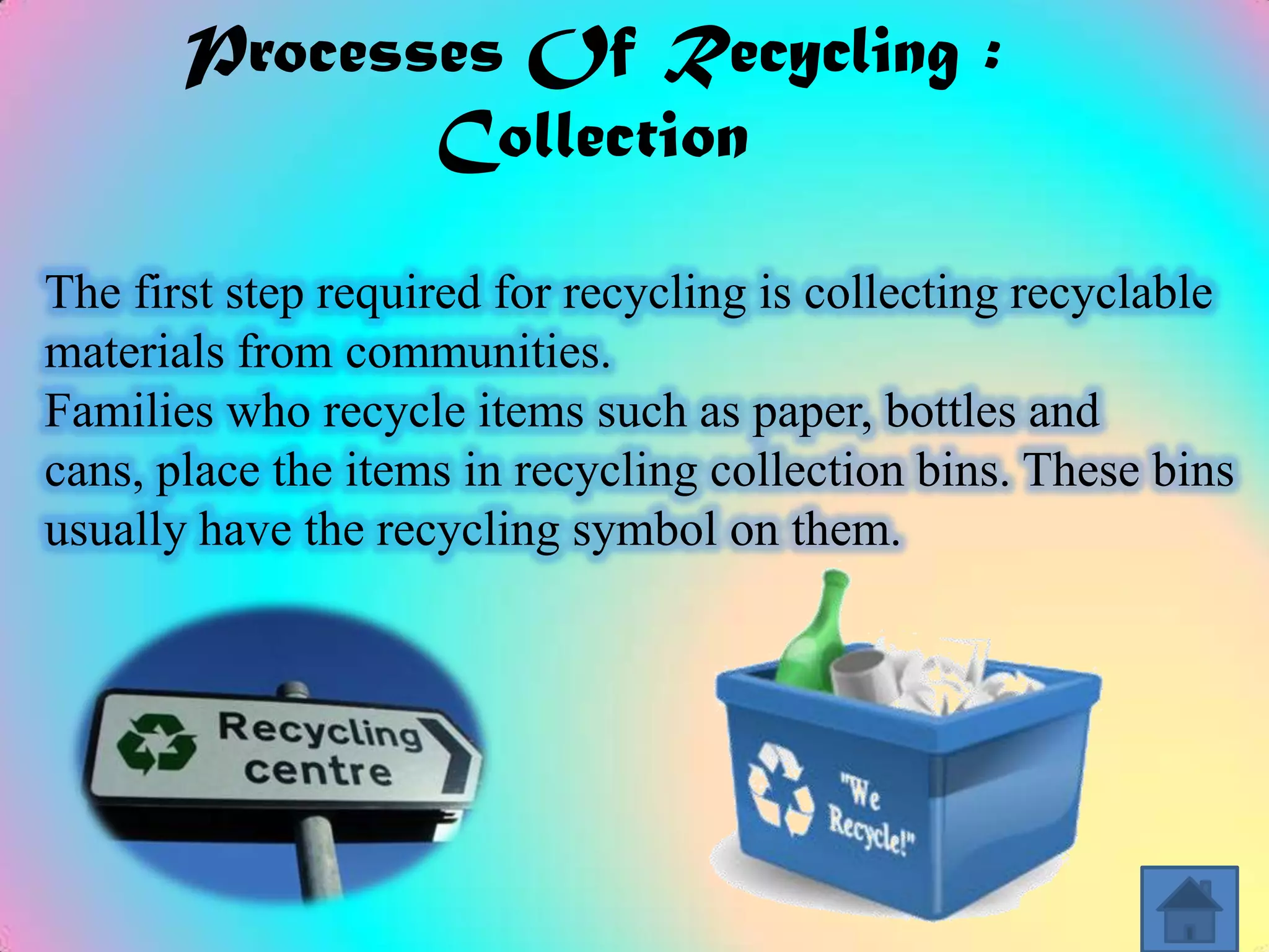 Recyclable Collection Recycling Of Wastes | PPTX