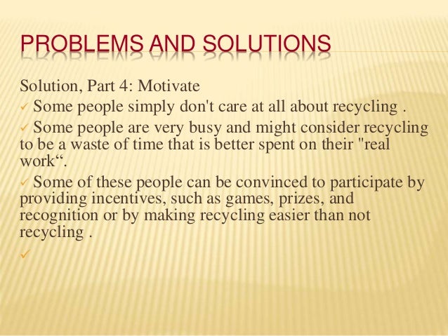 garbage of the for solution 4 overcoming problem waste solid Recycling