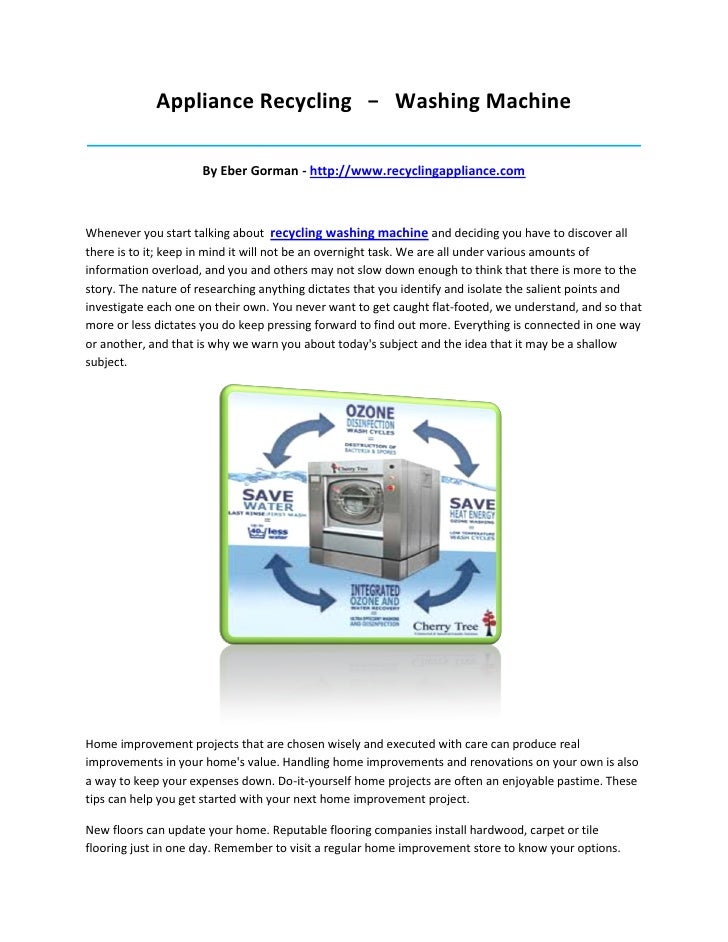 Recycling washingmachine