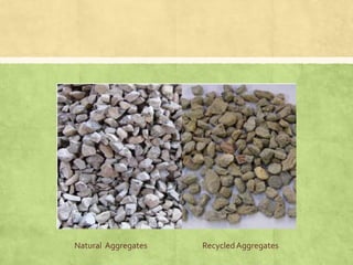 Natural Aggregates

Recycled Aggregates

 