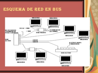 esquema de red en bus
 