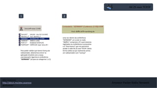 AX.25 over TCP/IP
1
Amateur Packet Radio Network
Para poder validar que temos licença de
radioamador, deveremos entrar na
aplicação Echolink com a nossa
user/passwd e ligarmos à conferência
“GERMANY” (só para as categorias 1 e 2).
2
Uma vez dentro da conferência
“GERMANY” um script no nodo
“db0fhn” comprova o IP a que estamos
registados na conferência e acrescenta-
o à “lista branca” que nos permitirá
aceder à rede AX.25 over TCP/IP. Desta
forma valida-se que realmente somos
um radioamador com “Licença”
Alex Casanova
http://about.me/alex.casanova
@hflistener
 