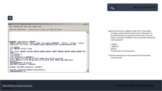 9
Amateur Packet Radio Network
Agora que já fizemos a ligação à rede AX.25 e para poder
conseguir aceder devemos dispor duma “Password” no
seus sistemas que nos permita autenticarmos. Para isso
desde a consola do “PAXON” com os comandos solicitamos
a dita password:
 d db0fhn
 c db0fhn-9
 passwd
 <escrevemos a nossa password>
O sistema indicará que a nossa password foi actualizada
correctamente.
AX.25 over TCP/IP
Alex Casanova
http://about.me/alex.casanova
@hflistener
 
