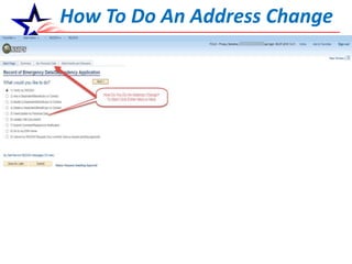 26
How To Do An Address Change
 