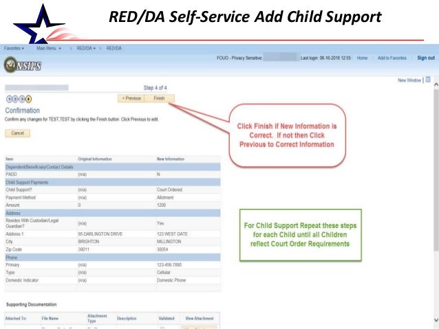 NSIPS) DEPENDENCY APPLICATION - PERS 2