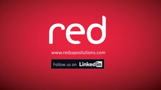 Pesquisa de Profissionais SAP no Brasil – Red Commerce Consultoria e Recrutamento © Março de 2016 – Todos os direitos reservados
www.redsapsolutions.com
Follow us on
 