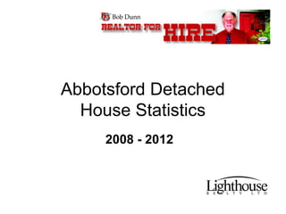 Abbotsford Detached
  House Statistics
     2008 - 2012
 