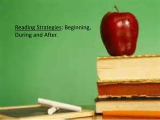 Reading Strategies: Beginning, 
During and After. 
 