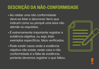 Redação de Não Conformidades