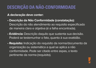 Redação de Não Conformidades