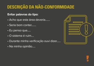 Redação de Não Conformidades