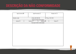 Redação de Não Conformidades