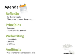 AgendaReflexão Era da Informação;