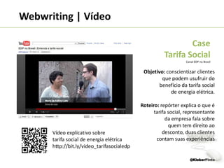 AudiênciaPara entender a audiência1º passo: Defina a audiência principalComo o usuário se envolve com o conteúdo? Quem é?  O que gostaria de consumir?2º passo: Pesquise sobre o usuárioInteraja com o usuário para identificar seus desejos e necessidades. Redes e mídias sociais são um bom caminho.3º passo: Trace características de cada audiênciaSaiba identificar grupos dentro da audiência: quem já conhece seu  conteúdo/produto e quem é novo em seu site.4º passo: Observe as pistas do usuárioAtente aos comentários e reações ao conteúdo disseminado, assim como ao vocabulário da audiência.5º passo: Elabore cenários para seu siteDesign e conteúdo devem conversar, convergir.@KleberPinto