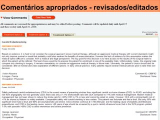 Comentários apropriados - revisados/editados 