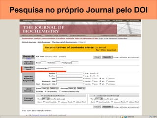 Pesquisa no próprio Journal pelo DOI 