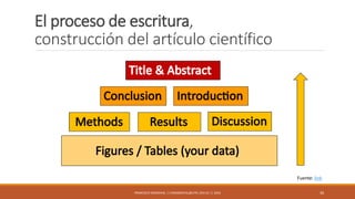 El proceso de escritura,
construcción del artículo científico
FRANCISCO SANDOVAL || FASANDOVAL@UTPL.EDU.EC || 2016 30
Fuente: link
 