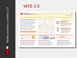 Redes sociales y medios 2.0
                              WEB 3.0




16
 