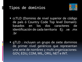 Dominios y URL | PPTX