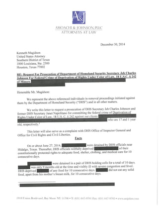 Redacted request for criminal prosecution